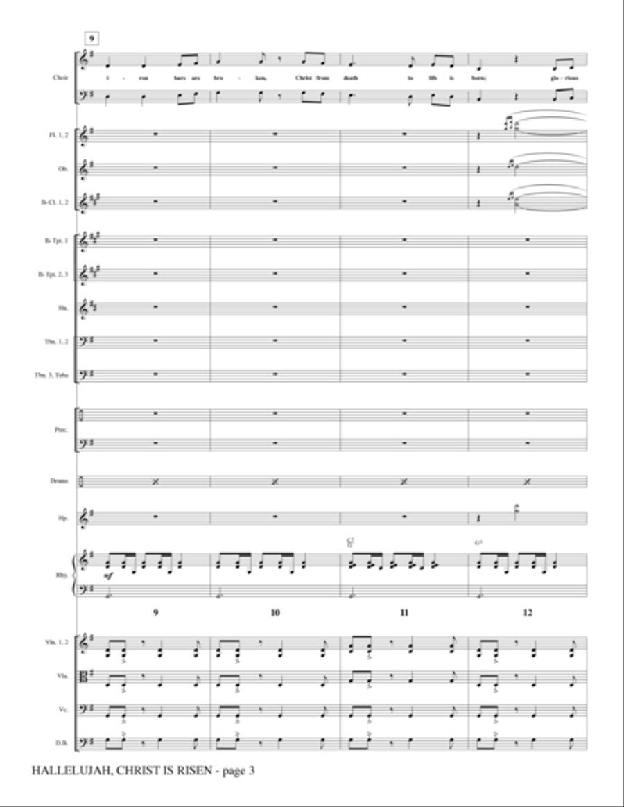 Hallelujah, Christ Is Risen - Full Score Choir scores gallery preview page 3