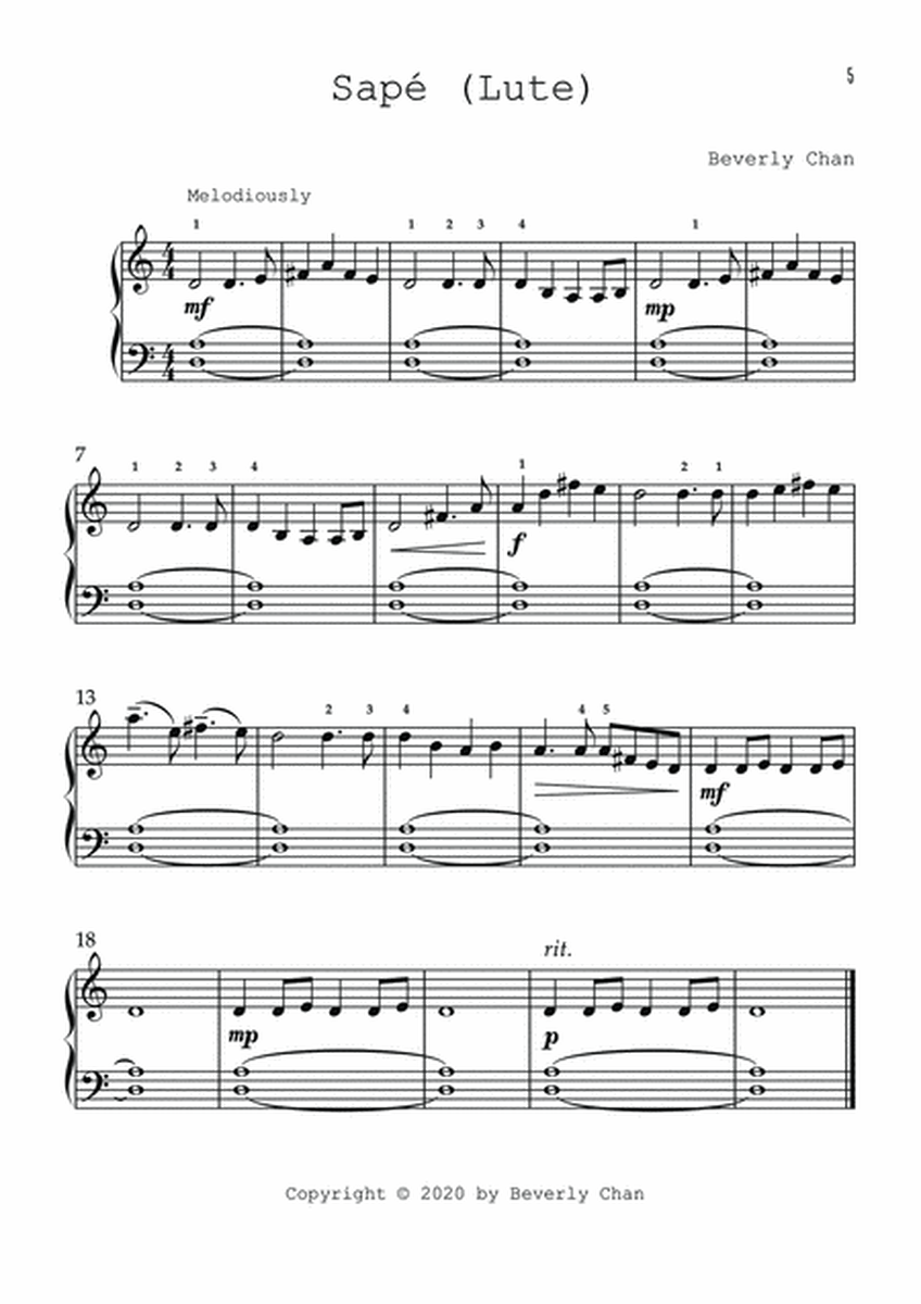 Sape' (Lute) from Sounds of Borneo for Piano image number null