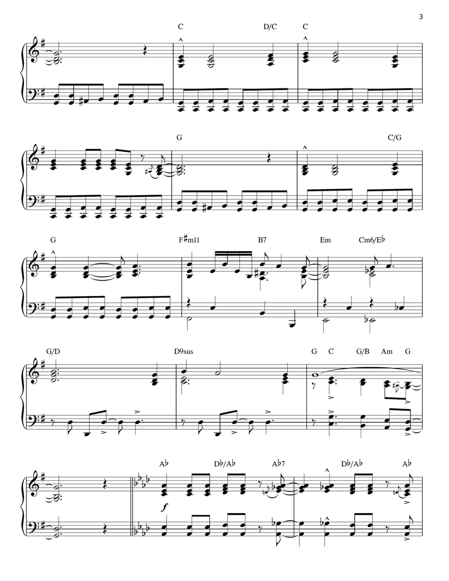 Do Lord [Jazz version] (arr. Brent Edstrom) Piano Solo scores gallery preview page 3