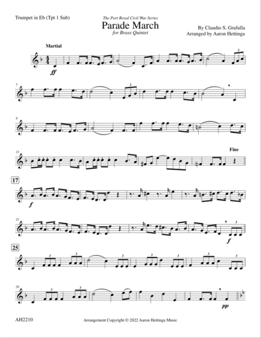 The Port Royal Civil War Series - 3-Pack of Brass Quintets Brass Quintet scores gallery preview page 4