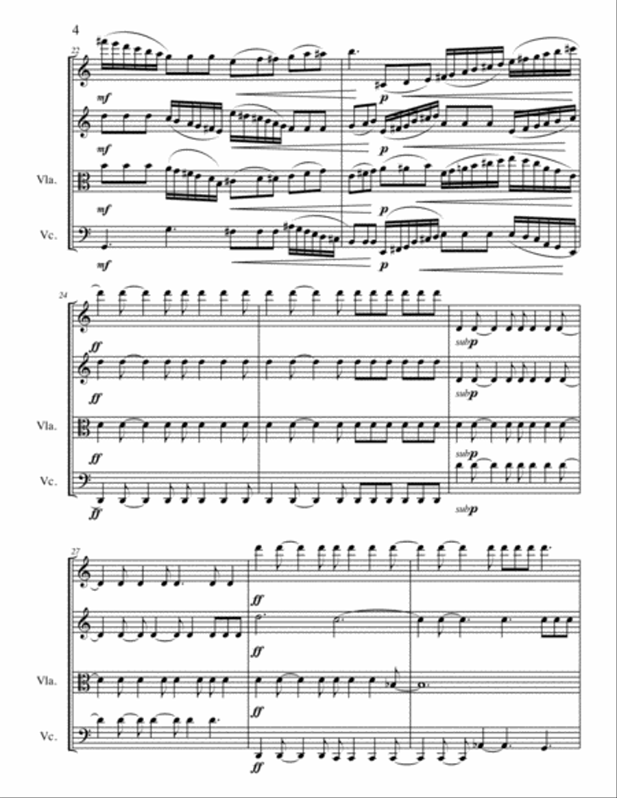 Quartet for a Left Turn String Quartet scores gallery preview page 4