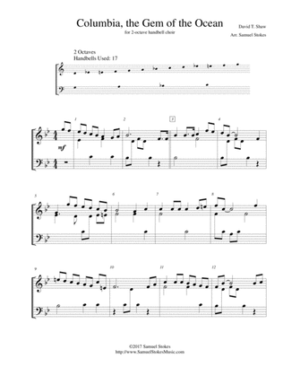 Columbia, the Gem of the Ocean - for 2-octave handbell choir