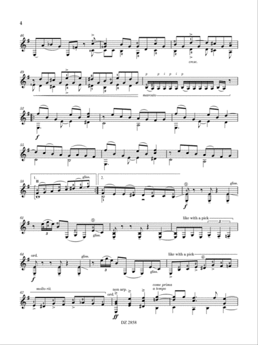 Mirrors Classical Guitar scores gallery preview page 4
