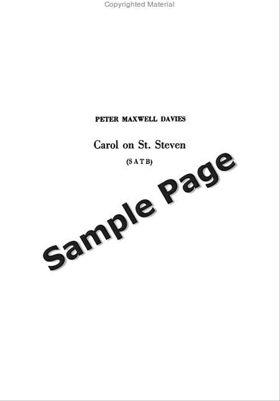 Carol on St. Stephen 4-Part scores gallery preview page 2