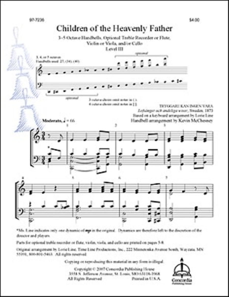 Children of the Heavenly Father (Line) Handbell Choir scores gallery preview page 1