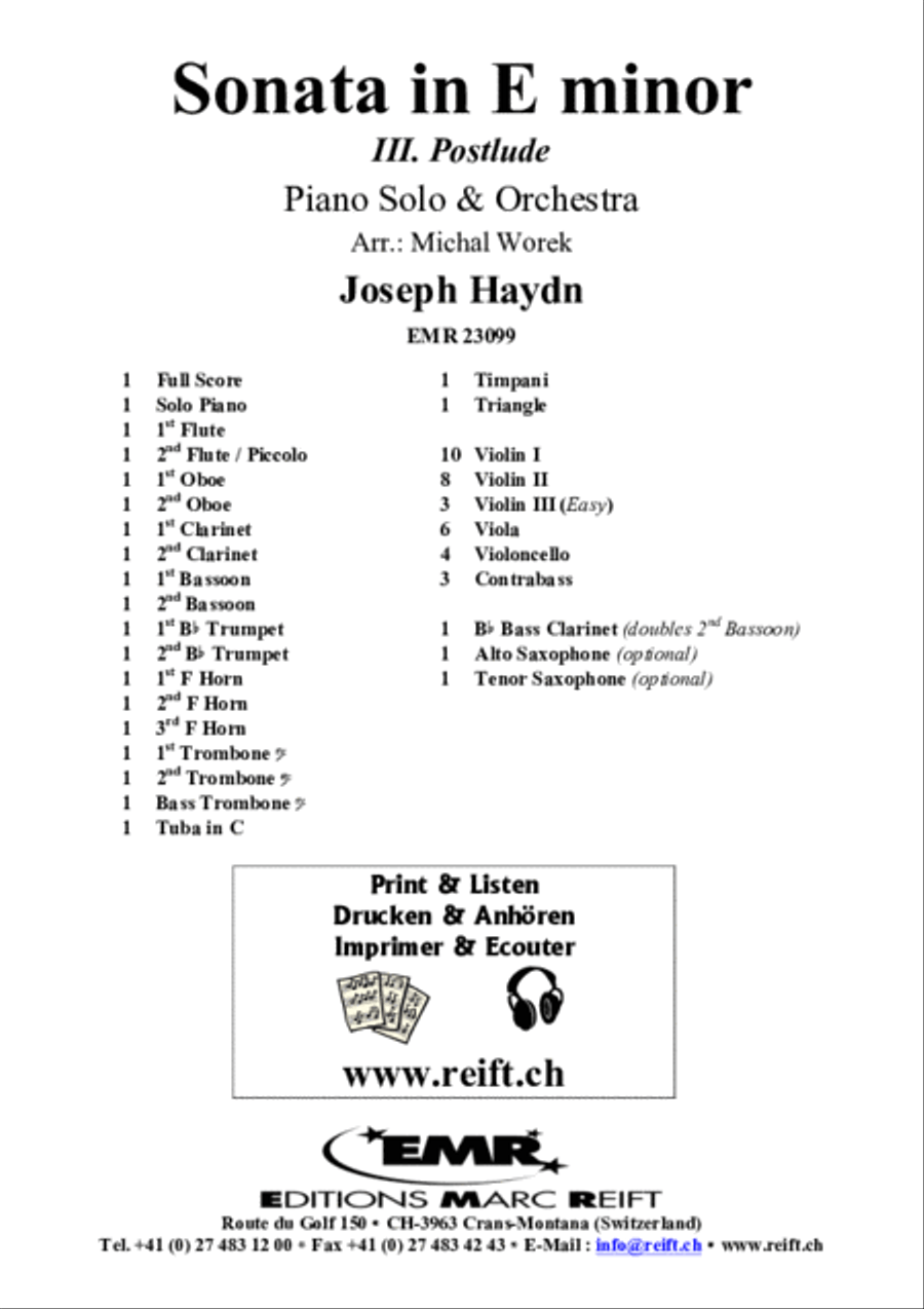 Sonata in E minor Orchestra scores gallery preview page 2