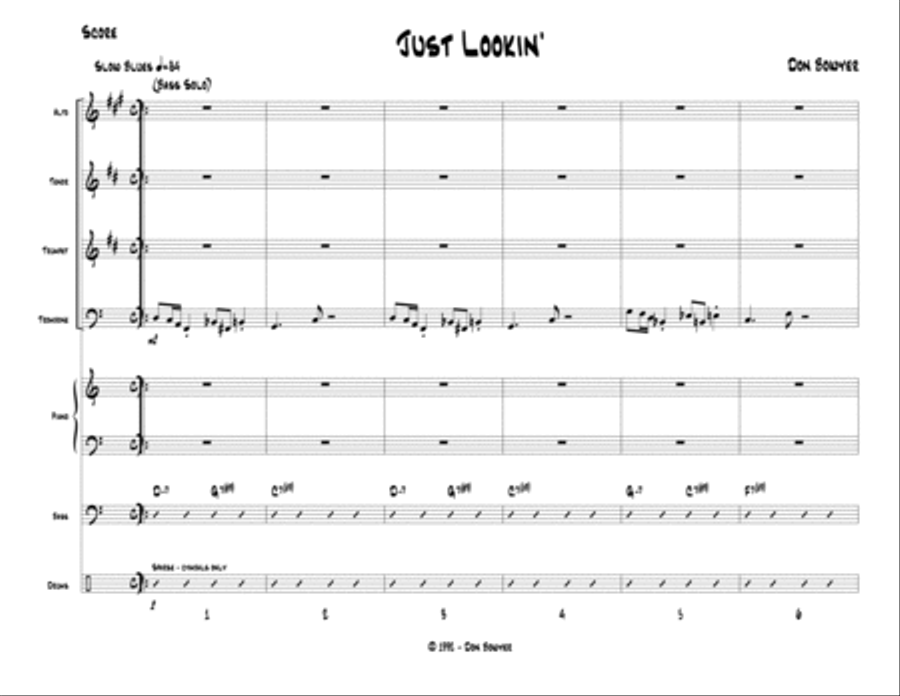 Just Lookin' Jazz Ensemble scores gallery preview page 2
