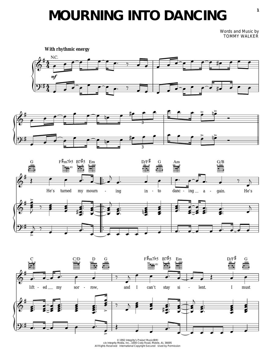 Mourning Into Dancing Guitar scores gallery preview page 1