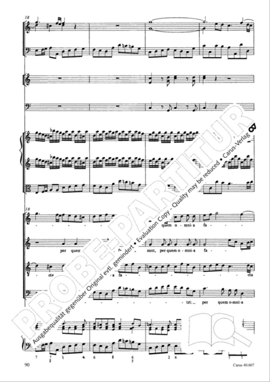 Mass in time of war (Missa in tempore belli) 4-Part scores gallery preview page 100