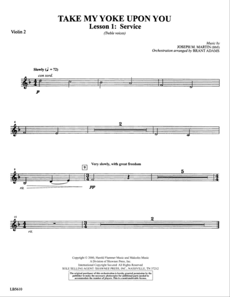 Colors of Grace - Lessons for Lent (New Edition) (Orchestra Accompaniment) - Violin 2 Choir scores gallery preview page 6