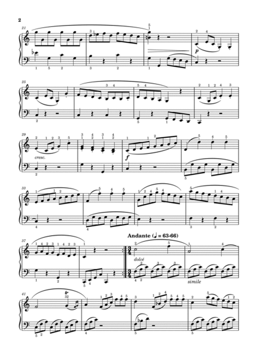 Clementi - Piano Sonatina in C Major - Op.36 No.1 - Original For Piano Solo With Fingered image number null