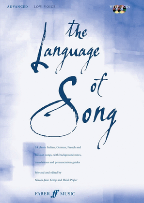 Book cover for Language Of Song Advanced Low Voice