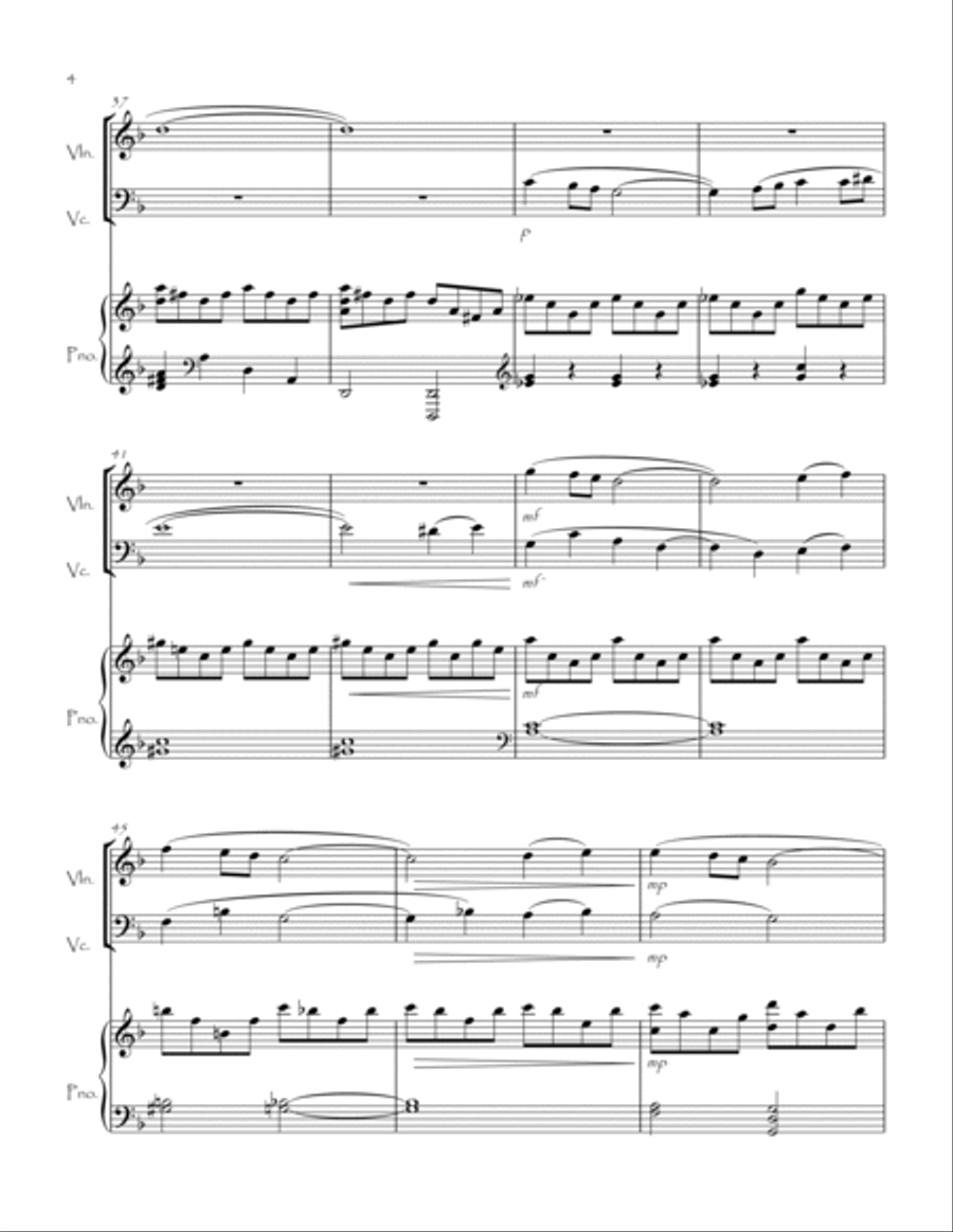 Reverie for Violin & Cello Duet with Piano Piano Trio scores gallery preview page 5