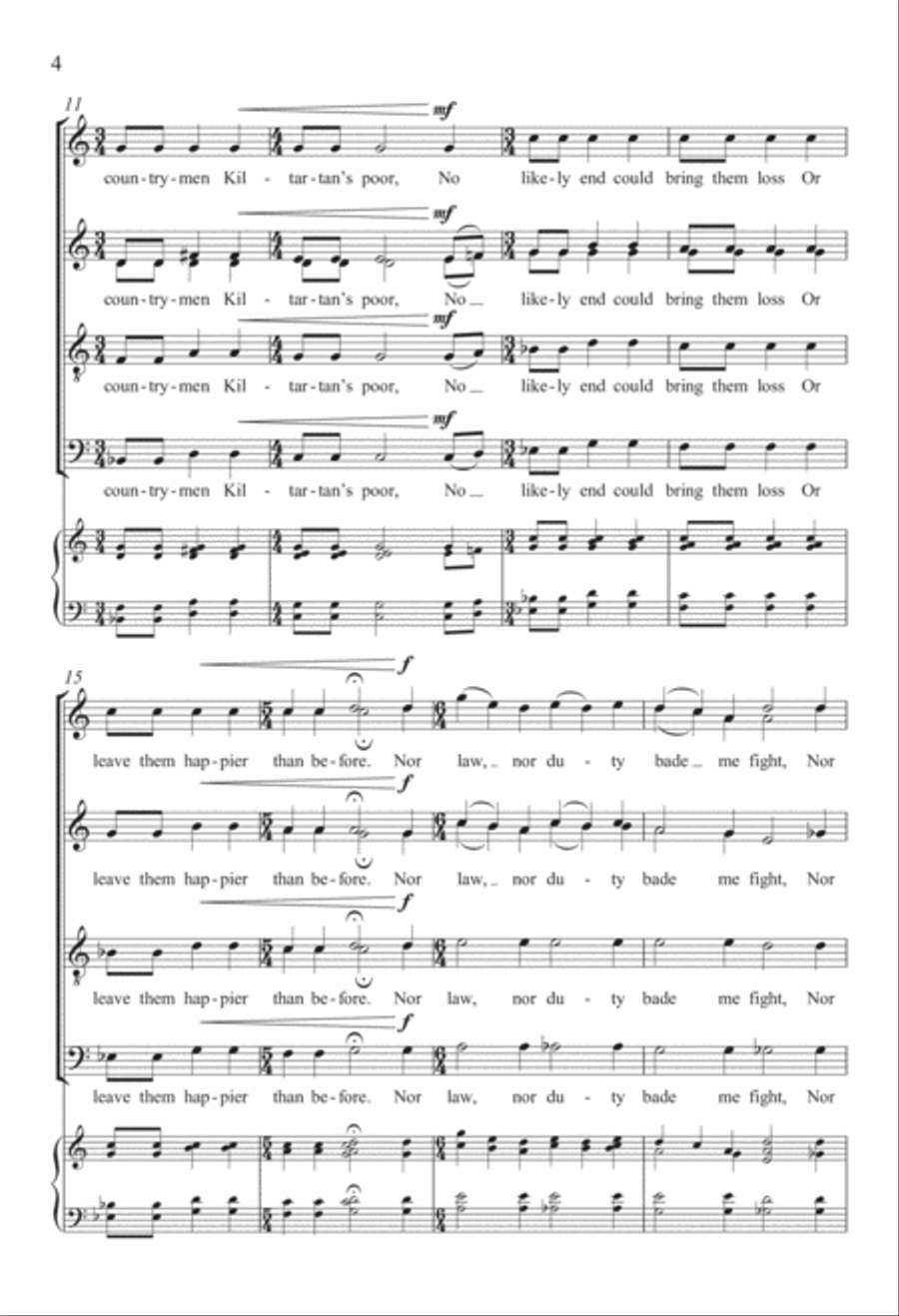 Pieces Written in a Time of War Divisi scores gallery preview page 3