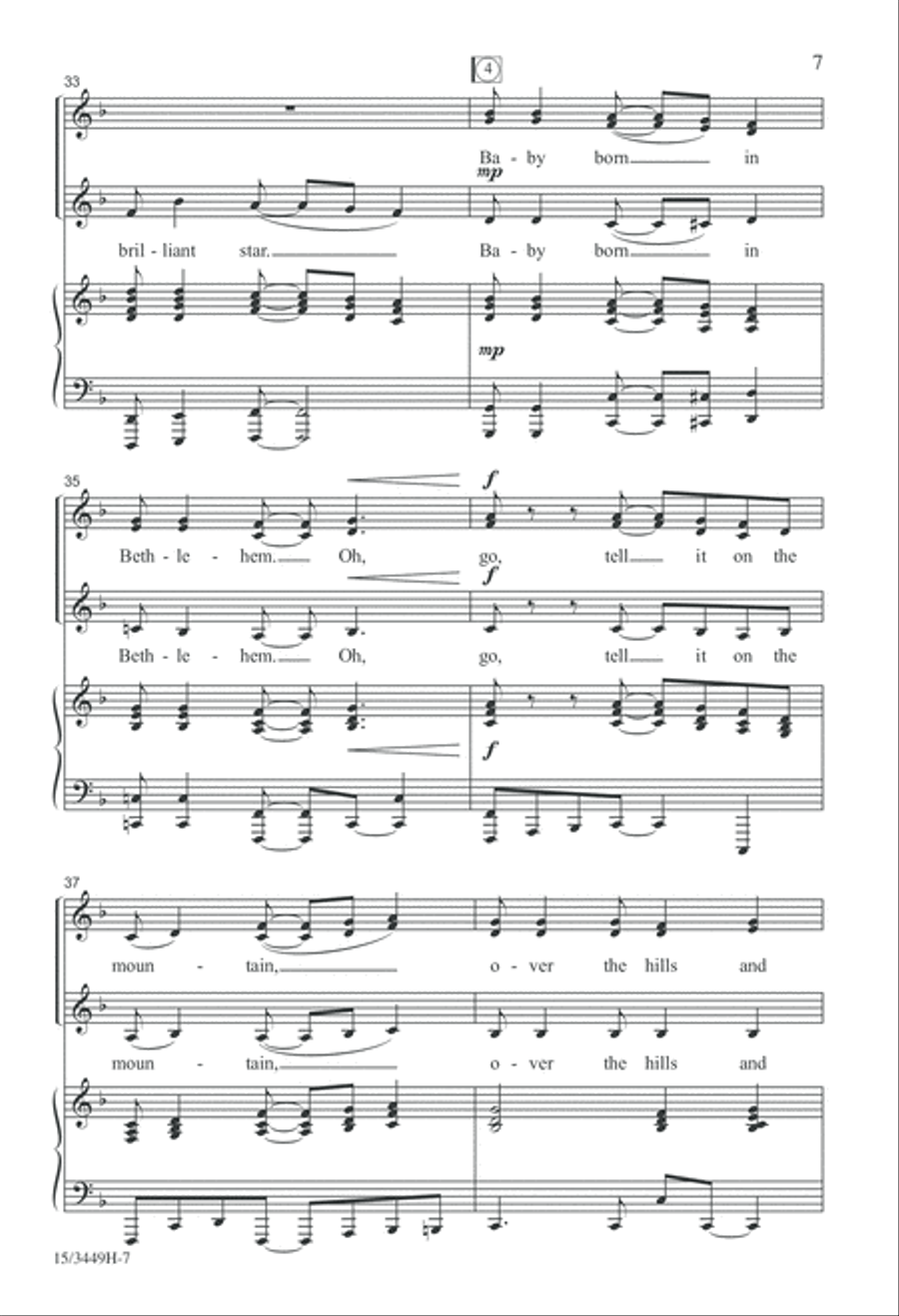 Baby Born in Bethlehem Baby Born in Bethlehem SSA scores gallery preview page 7