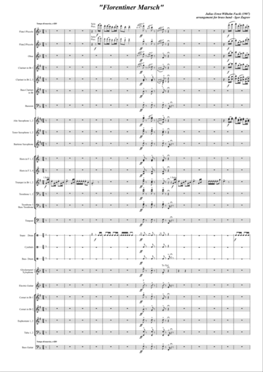 Florentiner March Concert Band scores gallery preview page 2