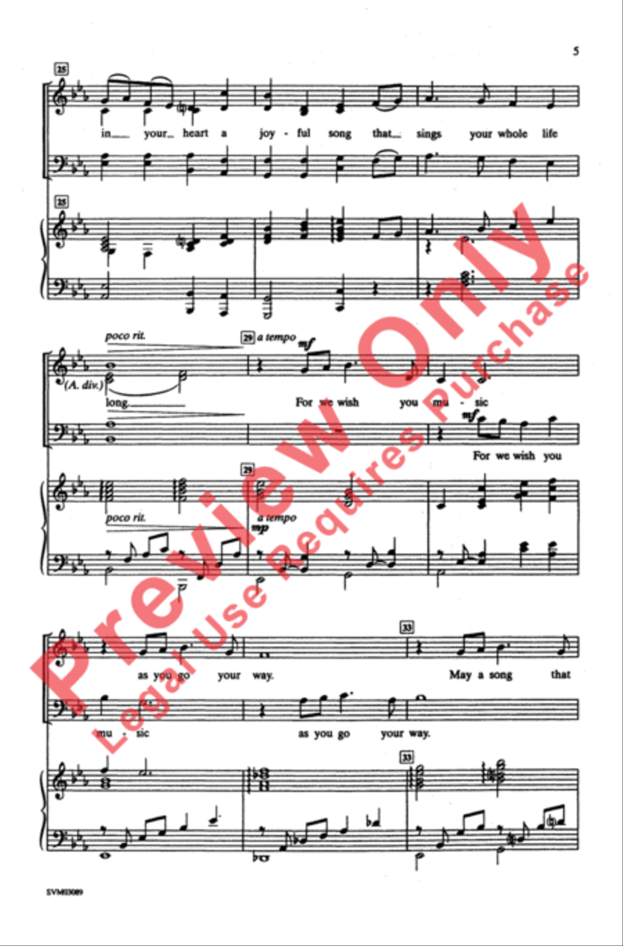 For We Wish You Music - SATB 4-Part scores gallery preview page 5