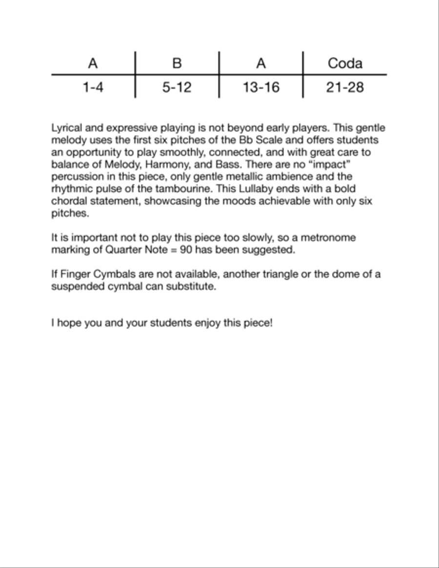Lullaby Concert Band scores gallery preview page 3