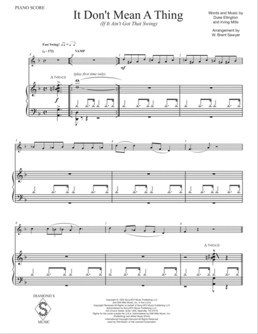 It Don't Mean A Thing (If It Ain't Got That Swing) Small Ensemble scores gallery preview page 2