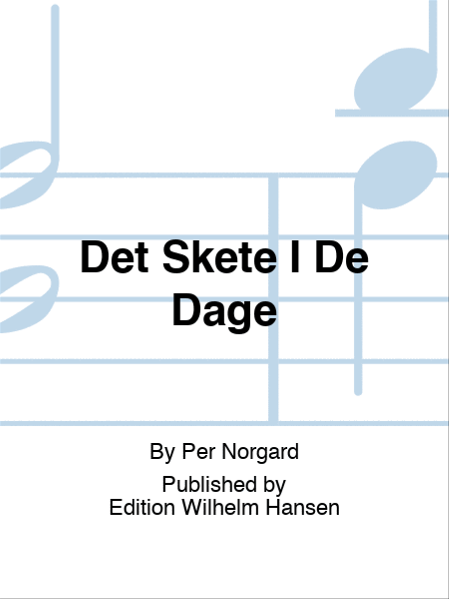 Det Skete I De Dage