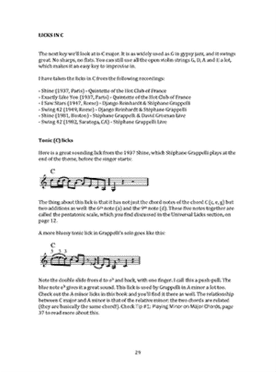 Grappelli Licks: The Vocabulary of Gypsy Jazz Violin scores gallery preview page 2