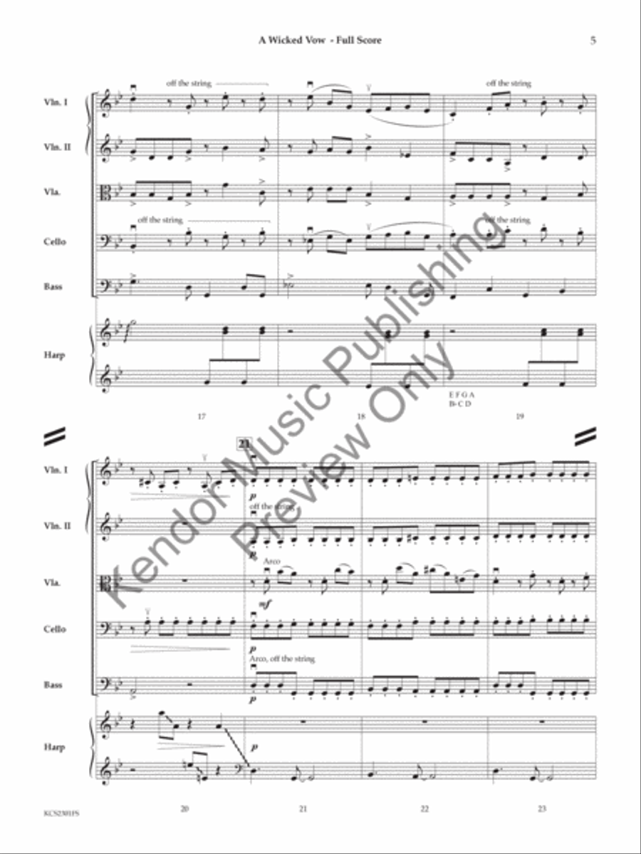 Wicked Vow (Score) String Orchestra scores gallery preview page 6