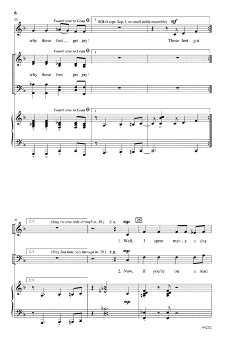 These Feet Got Joy Choir scores gallery preview page 5