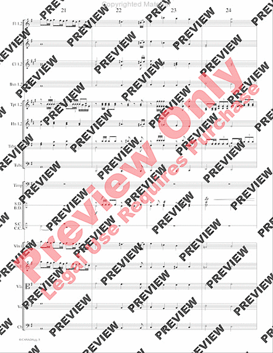O Canada O Canada Full Orchestra scores gallery preview page 8