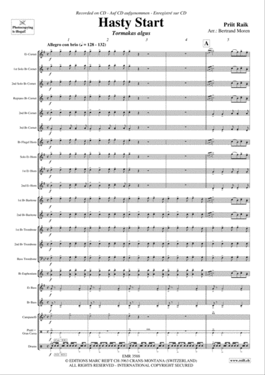 Hasty Start Brass Band scores gallery preview page 4