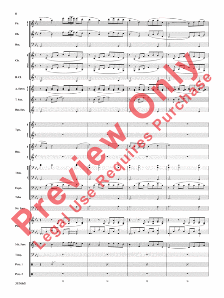 October Farewell October Farewell Concert Band scores gallery preview page 7