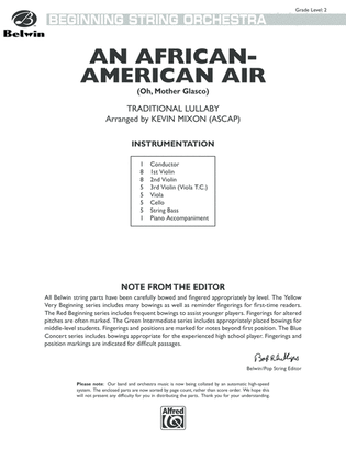 An African-American Air: Score