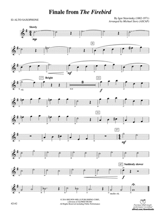 Finale from The Firebird: E-flat Alto Saxophone
