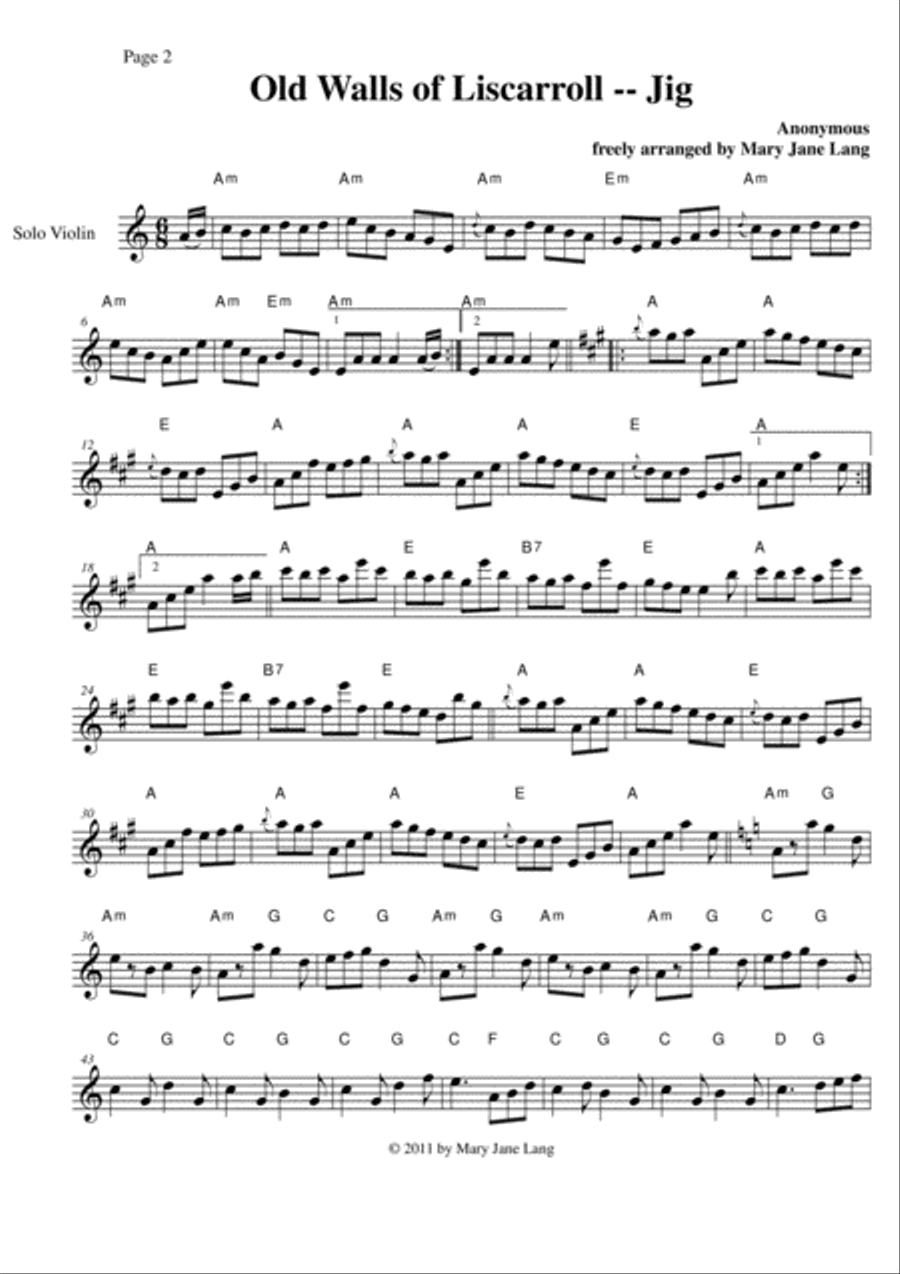 Luck O' the Irish -- Jigs, Reels, Airs and More Violin Solo scores gallery preview page 6