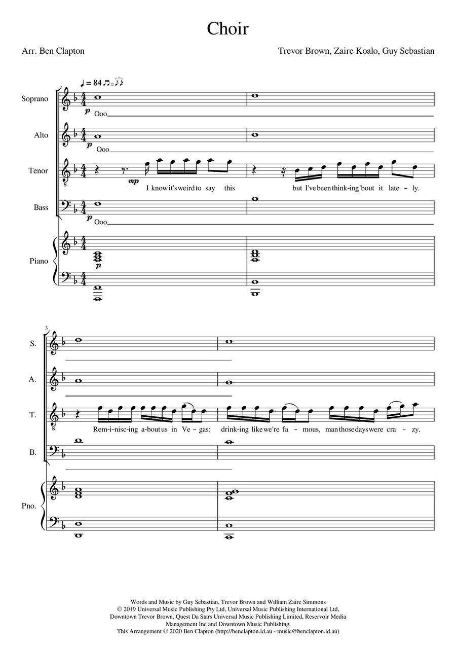 Choir 4-Part scores gallery preview page 1