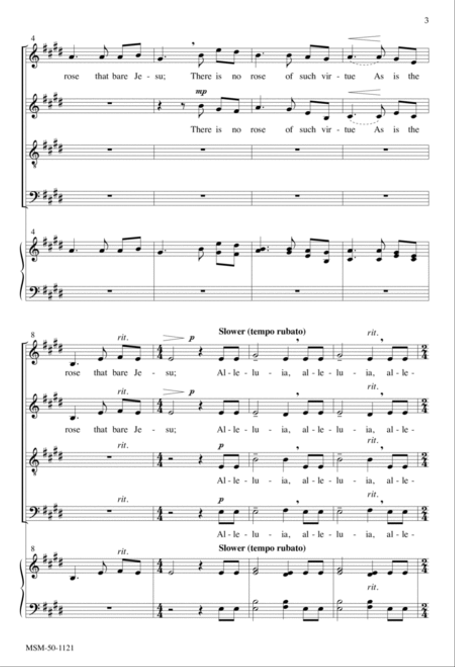There Is No Rose Divisi scores gallery preview page 3