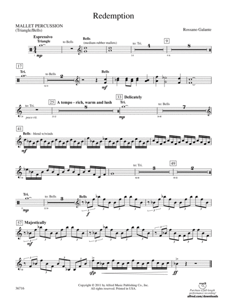 Redemption: Mallets by Rossano Galante Concert Band - Digital Sheet Music