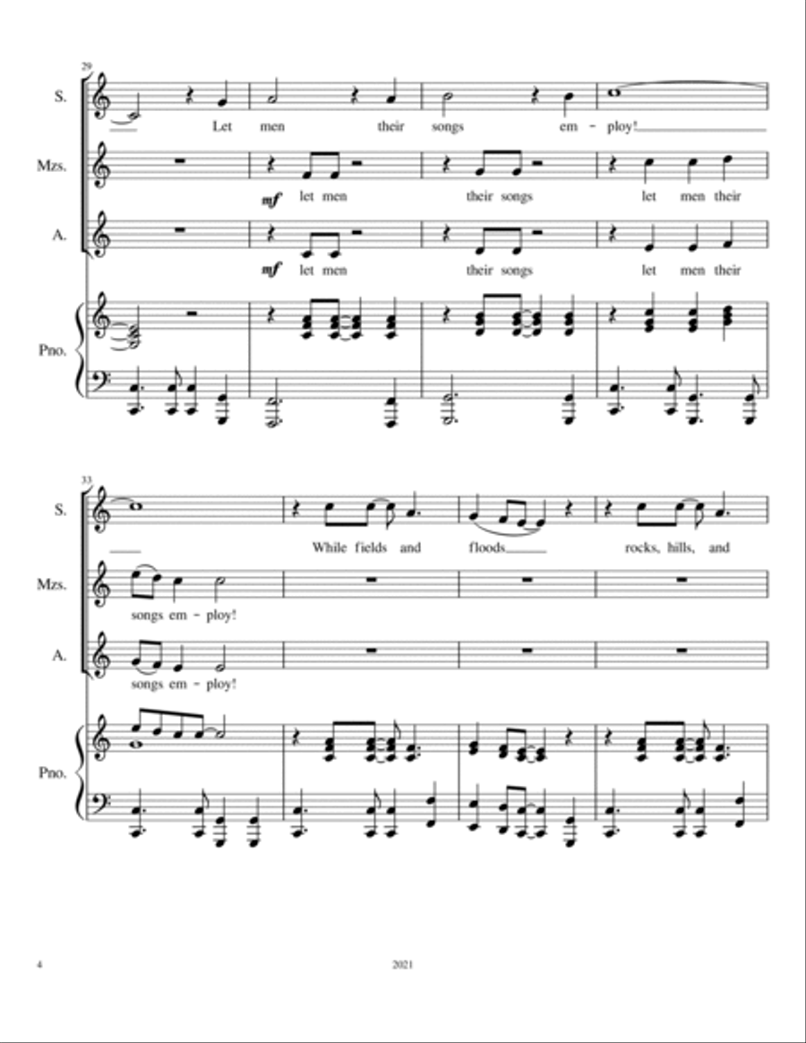 Joy To The World: A Gospel Style Anthem for SSA Choir SSA scores gallery preview page 6