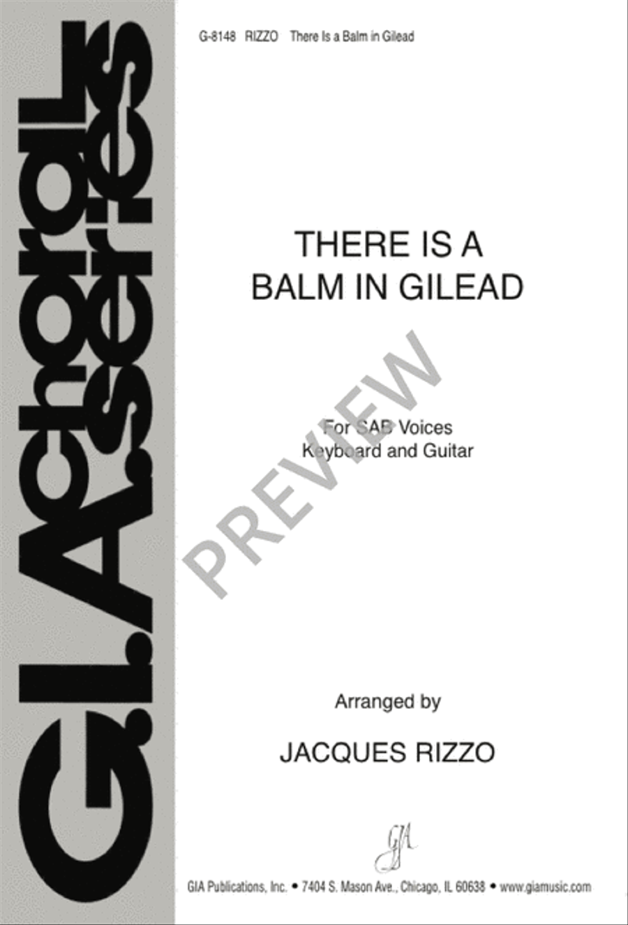 There Is a Balm in Gilead 3-Part scores gallery preview page 1