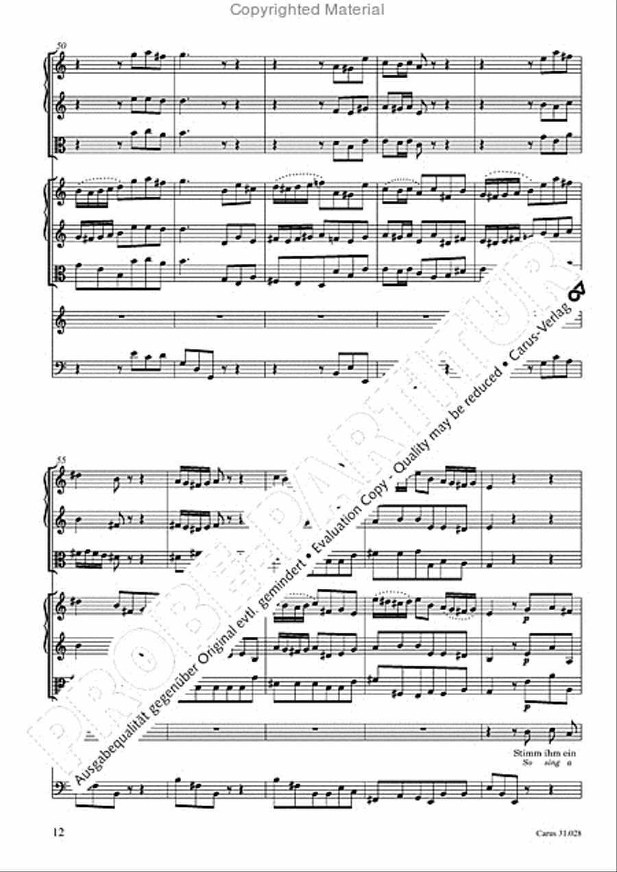 Rejoice! The passing year is ended (Gottlob! nun geht das Jahr zu Ende) 4-Part scores gallery preview page 14
