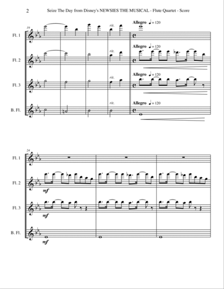 Seize The Day Woodwind Quartet scores gallery preview page 2