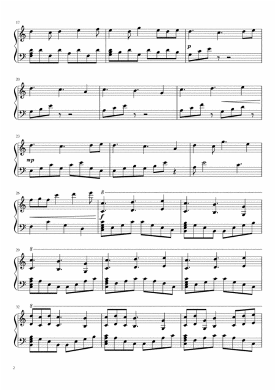 Don't Wanna Be Alone Easy Piano scores gallery preview page 2