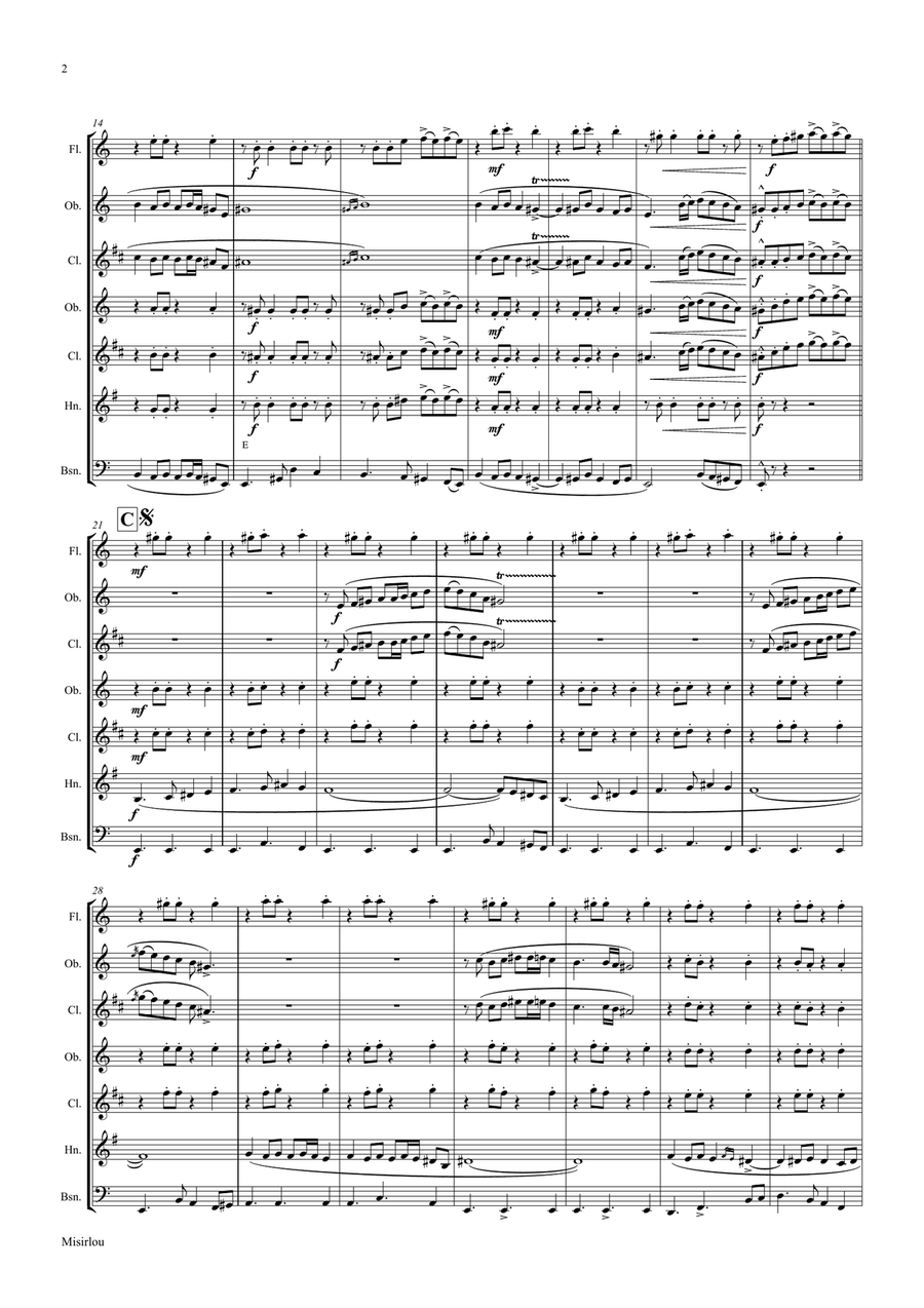Misirlou - Pulp Fiction - Wind Quintet Woodwind Quintet scores gallery preview page 2