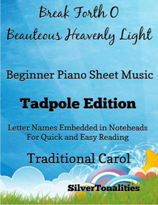 Book cover for Breath Forth O Beauteous Heavenly Light Beginner Piano Sheet Music 2nd Edition
