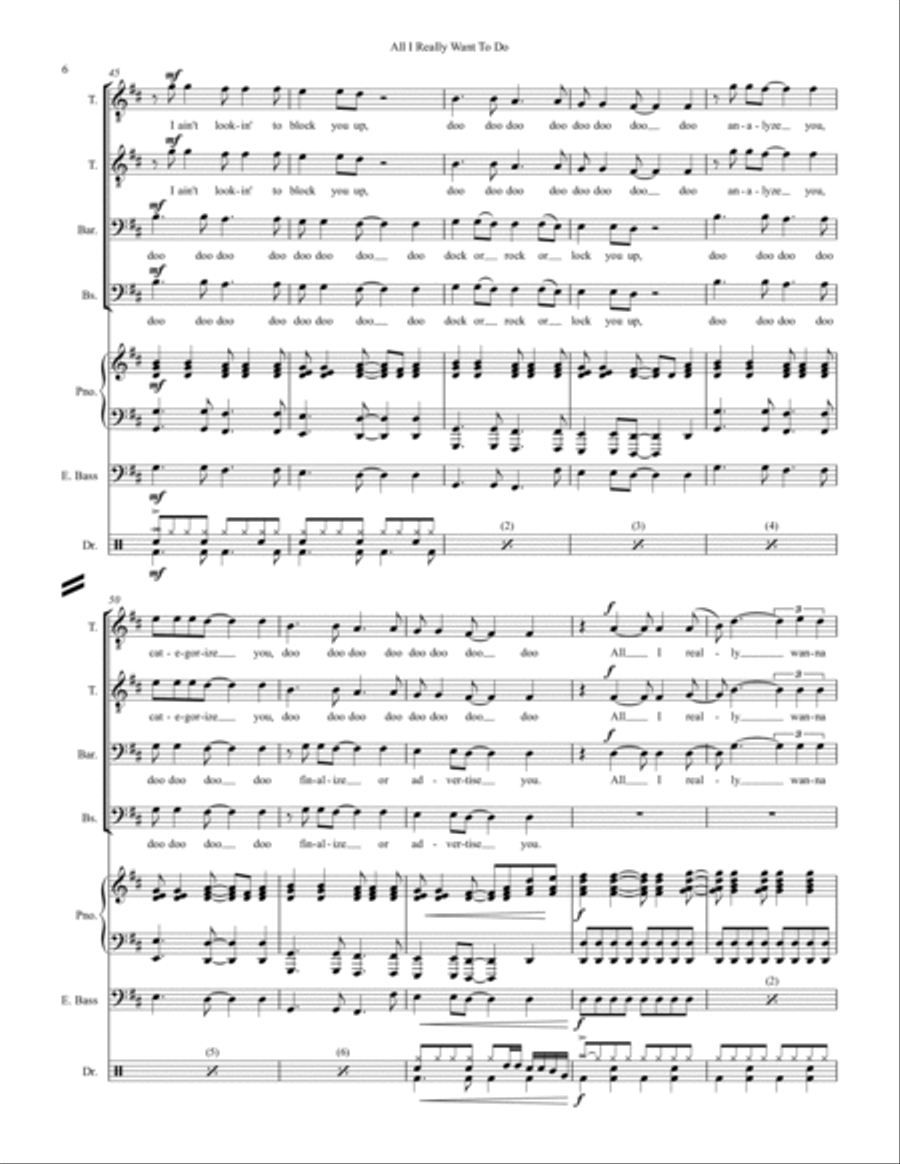 All I Really Want To Do Small Ensemble scores gallery preview page 6