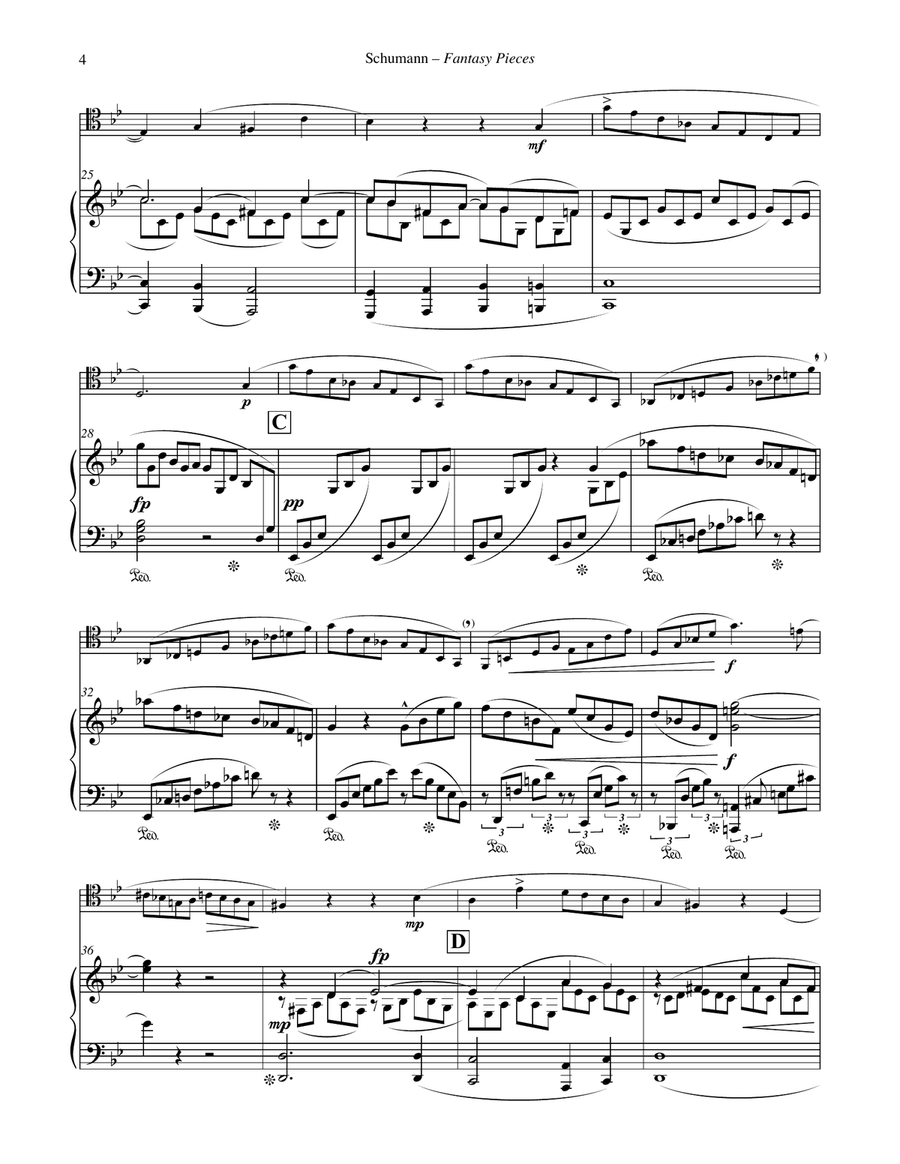 Fantasy Pieces, Opus 73 for Trombone and Piano Piano scores gallery preview page 4