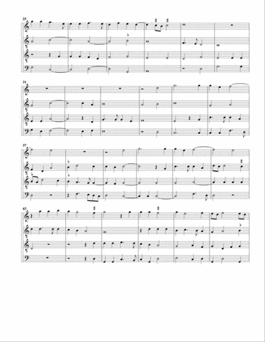 Plus n'estes ma maistresse (arrangement for 4 recorders) Recorder scores gallery preview page 2
