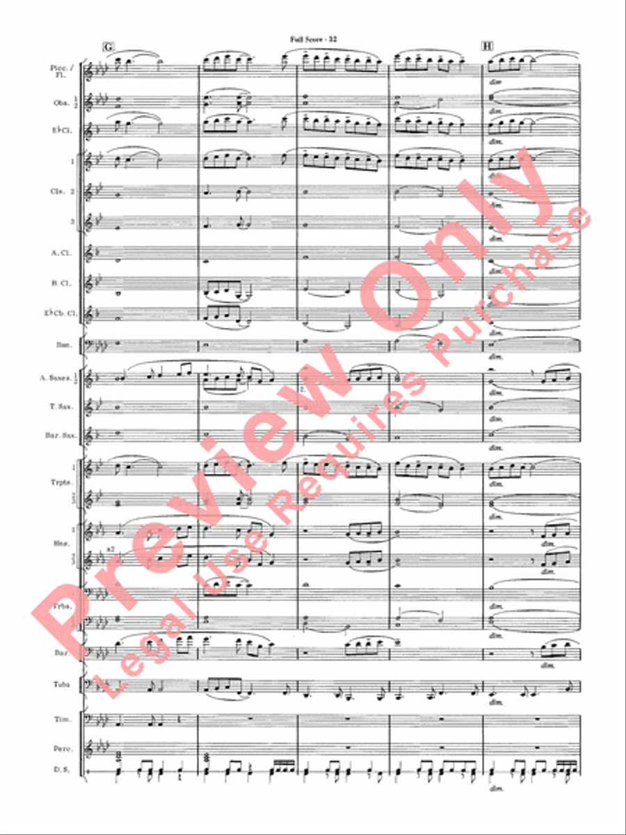 James Bond Suite Concert Band scores gallery preview page 34