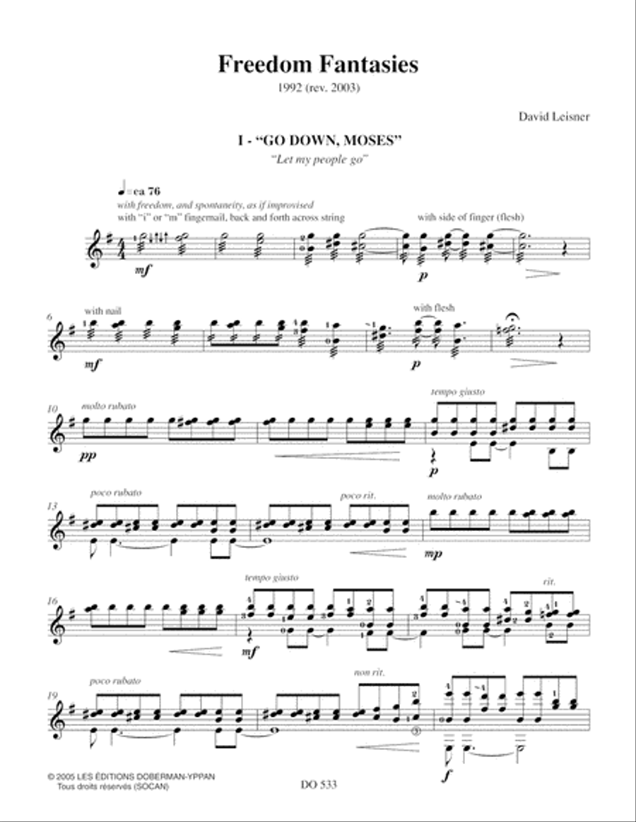 Freedom Fantasies Freedom Fantasies Classical Guitar scores gallery preview page 2
