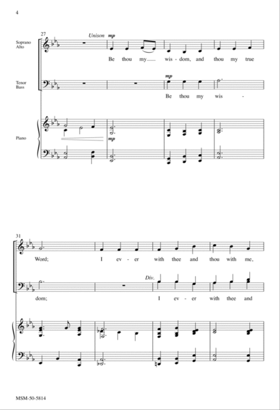 Be Thou My Vision 4-Part scores gallery preview page 4