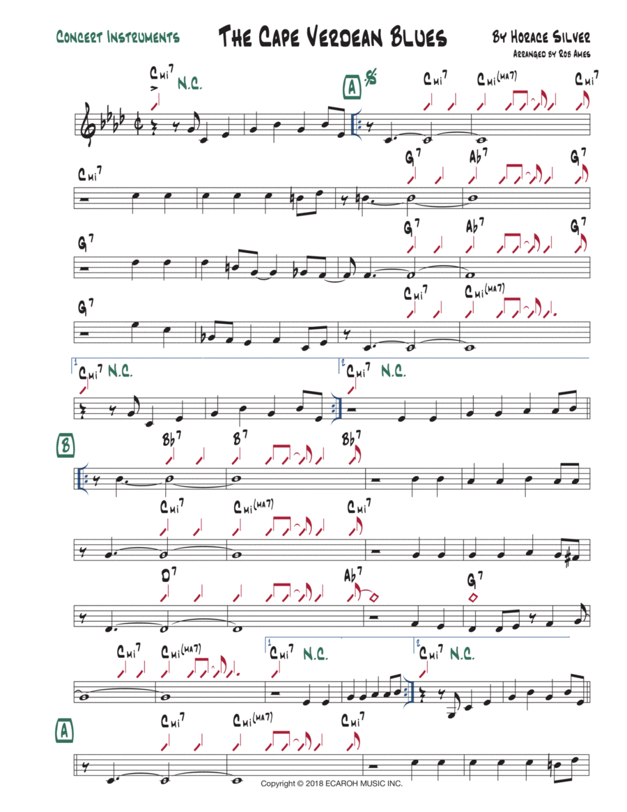 The Cape Verdean Blues Voice scores gallery preview page 1